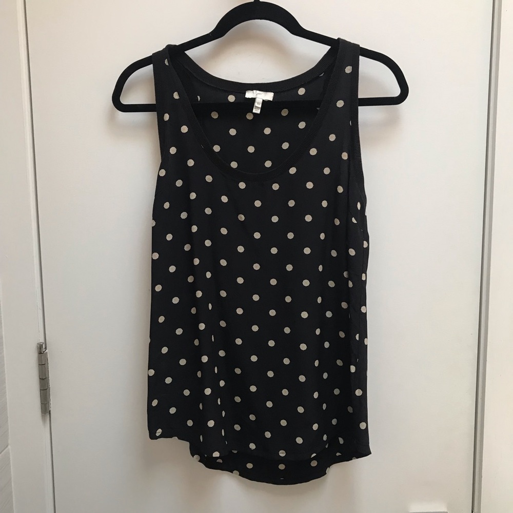 Silk Joie polka dot top